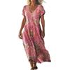 RYTEJFES Vestiti Donna Estivi Vestito Estivo Donna Vestidos De Mujer Verano Abiti Curvy Abito Estate Lungo Milkmaid Dress Corto Maglina Vestitino Cotone Lunghi Mare Summer in 5XL Floreali Elegante Viscosa
