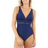 JANINE ROBIN Bassin d'Arcachon - Costume da bagno 1 pezzo senza armature Darling, blu, M