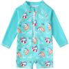 WYTbaby Costume da bagno per bambini, con protezione UV, per bambini, da 3 a 24 mesi, verde chiaro, 9-12 Mesi