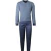Nottingham Pigiama Uomo Lungo Invernale in Cotone Interlock, Art. FR44504 Jeans Melange L