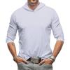 RQPYQF Maglietta da Uomo Manica Lunghe Casuale T-Shirt Maglie a Manica Lunga Leggera Top vestibilità Regolare CS42 (Bianco, L)