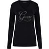 GUESS Donna Maglia Scollo A V W6RR50Z2NQ2 Viscosa Nero XS