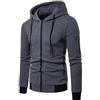 Fulidngzg Felpa Bianca Uomo Elegante Slim Fit con Zip Felpa con Zip Termica Comoda Top vestibilità Aderente Sportivo Felpa Zip Tinta Unita con Cappuccio Maniche Lunghe Cotone