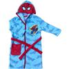 CARTOON Giacca da camera Spiderman bambino vestaglia invernale morbida in Coral Fleece con cappuccio maschera 3D ricamo Marvel e cintura regolabile