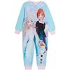 Disney Frozen 2 Tutina in Pile per Bambine, Pigiama in Pile Tutto in Uno per Bambini, Elsa e Anna, con Cerniera, Abbigliamento da Casa, Blu, 3-4 Years