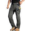 Zanisouta Pantaloni cargo da uomo, tattici in pile, elasticizzati, in pile, da allenamento, termici, con tasche, per il tempo libero, casual, per l'inverno, O grigio., M