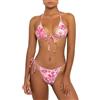 Aretas Costume da bagno da donna Set bikini a due pezzi Neckholder Triangolo Sexy Tanga Perizoma Costume da bagno con lacci laterali, S