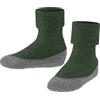 FALKE Cosyshoe Minis K Hp lana con suola in gomma 1 paio, Calze da casa Unisex Bambini, Verde Seaweed 7297, 21-22