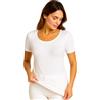 o-day Liabel Maglia Caldo Cotone Donna (Confezione da 2) - Maglie Donna Invernali Manica Lunga o Corta Sottogiacca Bianco o Nero S-XL (IT, Testo, XL, Regular, Regular, Bianco 2pz - Manica Corta)