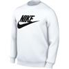 NIKE Felpa Girocollo di Nike, Bianco, Small