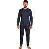 de fonseca Pigiama Uomo in Caldo Cotone, Art. FR247 Blu Melange M