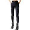 Nuofengkudu Pantaloni Aderenti Cargo Donna Elasticizzata Vita Alta Tasche Zip Laterale Skinny Gamba Lavoro Slim Leggings Pull on Passante Teenager Streetwear