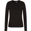 EA7 Emporio Armani T-Shirt Visibility a Manica Lunga da Donna, 7W000415 (IT, Testo, S, Regular, Regular, Nero)