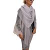 Prettystern Puro Ring Cashmere Pashmina Sciarpa Leggera Sottile Stola Da Cachemire Lana Scialle Con Frange Donna argento