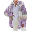 ABINGOO Giacca Donna Invernale Pile Cappotto con Cappuccio Zip Caldo Felpa | Cerniera Giubbotto Pelliccia Giacche Casual Parka Sciolto Giaccone Peluche Pecora Jacket Casa Cappotti