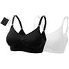 UtopyaUK® 2/3 Pack Senza Cuciture, Reggiseno Premaman Imbottito per Allattamento, coppetta per Dormire, Comodo e Confortevole, Senza Fili, con estensori per Reggiseno (XL, 1 Nero 1 Bianco)