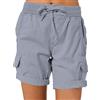 ORANDESIGNE Pantaloncini Cargo da Donna Shorts Estivi Pantaloni Corti Sportivo Leggero Lavoro Bermuda da Escursionismo a Vita Alta con Tasche Multiple A Blu M