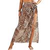 Mikihat Sarong Pareo da Spiaggia Chiffon Bohémien, Beach Pareo Costume da Bagno, Scialle Wrap Dress Gonna, Bikini Cover Lungo Copricostume per Ragazze Pool Mare Vacanza Estate (B)