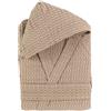 IL BOTTEGONE Accappatoio Nido d'Ape 100% Cotone Tinta Unita, Accappatoio Unisex Adulto con Cappuccio e Cintura (IT, Testo, M, Regular, Regular, Beige)