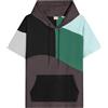 Covisoty Felpa Maniche Corte con Cappuccio Uomo Color Block Maglietta con Cappuccio Estate Sweatshirt T-Shirt Hoodie