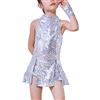 LOLANTA Costume da Ballo con Paillettes per Ragazze - Abbigliamento Hip-Hop per Bambini