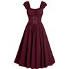 Generic Abito da donna in stile corsetto rinascimentale gotico con lacci frontali e maniche ad aletta maxi abito vintage medievale irlandese fata elfo contadino Chemise Dress I miei ordini Vendita Ordine di