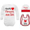 Corredino Neonato body per neonati cotone frase 100% amore di zie manche corte o in caldo cotone manica lunga set con bavetta cappello e tutine