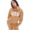 Gap Felpa con Cappuccio da Donna in Micropile con Logo, Campo di Cervo, Small