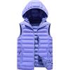 Peuignao Gilet Imbottito Uomo Invernale Giubbotto smanicato Uomo Giubbino Smanicato Casual Puffer Gilet Trapuntato con Cappuccio Uomo Imbottiti Giacca senza Maniche Giacchetto Cappotto smanicato Uomo Viola XXL