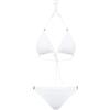 SUNDEK Costume Mare Donna Jennifer Top A Triangolo E Slip Fisso Arcobaleno (IT, Testo, L, Regular, Regular, White 43)