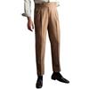 generic Pantaloni formali vintage da uomo casual da lavoro senza cintura richiesta a vita alta pantaloni eleganti vestibilità classica gamba dritta pantaloni da completo chino leggeri, cachi, 50