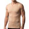 Covert Underwear - Canottiera da uomo invisibile bianca - Canottiera da uomo per ufficio invisibile senza maniche e scollo a V, color carne, S
