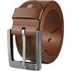 Cartvelli cintura in pelle premium per uomo cognac marrone 105 cm realizzata in Germania con confezione regalo - cintura da uomo in vera pelle 40 mm - adatta per abito jeans chino pantaloni M24b-105