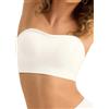SHARICCA Reggiseno senza spalline da donna senza ferretto, senza cuciture, reggiseno a fascia senza spalline, push-up, senza cuciture, tube top, bralette imbottita con silicone antiscivolo reggiseno