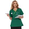 JONATHAN UNIFORM Camice Medico Donna Casacca Infermiere a Manica Corta, Casacca Sanitaria Donna 2 Tasche per Medico Dentista OSS (Verde, M)