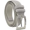 No Limits Cintura Uomo in Pelle Scamosciata e Nylon, Sportiva, Alta 3,5 cm, Fibbia Nickel Free, Accorciabile, Con Scatola, Taupe