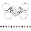 INBLUE Set di Portachiavi in Acciaio Inox Personalizzato 2-5 Nomi Cuore Puzzle Pezzi Portachiavi Nome Personalizzato Regali Portachiavi per Donne
