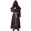 BLESSUME Costume da Monaco Frate Medievale Abito Talare Costume