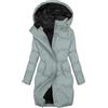 KHIRVWL Giubbotto Donna Invernale Lungo Piumino Cappotto Trapuntato Imbottita in Caldo Giacca Parka Casual Outdoor Cappotti con Cappuccio Cappotto Moda Cerniera Unico Giacche Classico Piumini