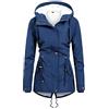 Generico Cappotto Invernale da Donna in Cotone con Cappuccio Antivento Giacca Imbottita Caldo Piumino Cappotti Ispessito Caldo Giubbottos Oversize Giubbotto Foderato in Pile Cappottos Parka