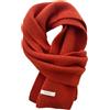 Pluto & Fox Sciarpa In Lana Unisex Per Donna E Uomo Colore Accattivante Design Base Versatile Stole Per L'inverno (Rosso aranciato, 155 * 20cm)