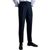 generic Pantaloni formali vintage da uomo casual da lavoro senza cintura richiesta a vita alta pantaloni eleganti vestibilità classica gamba dritta pantaloni da completo chino leggeri, Nero , 46