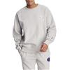 Champion Felpa Girocollo con Tessuto inverso per Uomo Maglia di Tuta, Oxford Grigio A Sinistra Torace, XS