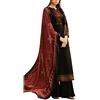 Ladyline Kashmir Style ricamato Pashmina Salwar Kameez vestito per le donne
