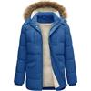 heekpek Giubbotto Invernale Uomo Cappotto con Cappuccio Idrorepellente Lungo Giacca Pile Imbottito Giacconi Invernali Parka da Sci Snowboard Trekking
