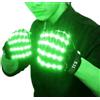 YUANYUYING Guanti LED Flash - Guanti Luminosi per Feste, Halloween ed Eventi | Luminosi, Lampeggianti | Facili da Usare a Batteria (verde, standard)