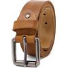 ROYALZ Vintage Cintura Uomo in robusta pelle di bufalo 4 mm, Cintura per Jeans con fibbia ad ardiglione antico - Larghezza della cinghia:38 mm