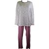 Linclalor Pigiama Donna Caldo Cotone Serafino Art.92626 Taglie Forti 46-64 (Panna Ibisco, 54)