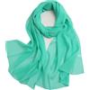 Prettystern Donna Uomo 180cm Lunga Pura Seta Leggera Sciarpa Stola Foulard Coprispalle Elegante da Cerimonia verde mare