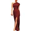 MJGkhiy Vestiti Donna Estivi Eleganti per Cerimonia Abito Orlo Asimmetrico Corto Davanti Lungo Dietro Formale Banchetto Matrimonio Infinity Dress Lungo Seta Abito Cerimonia Donna Curvy